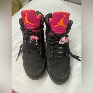 Nike Air Jordan Retro 5 Black/Pink “Floridian” 7Y